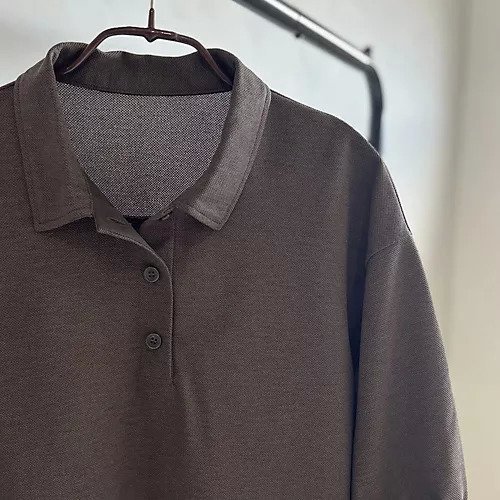 【エムセブンデイズ フォー プチ/M7days for petit】の短丈ポロブラウス 人気、トレンドファッション・服の通販 founy(ファニー) 　ファッション　Fashion　レディースファッション　Fashion for Women　トップス・カットソー　Cut & Sew Tops　シャツ・ブラウス・オフィスカジュアル　Elegant Blouses & Button-Ups　おすすめ　Recommended / Our Picks　ウォッシャブル　Machine Washable　カフス　Cuff Design　ギャザー　Gathered, Ruffled　ストレッチ　Stretch, Stretchy Fabric　バランス　Balance, Style Balance　メランジ　Melange, Mixed Yarn　吸水　Absorbent, Quick-Dry　洗える　Machine Washable　鹿の子　Piqué, Kanoko Fabric　other-3|ID: prp329100004943016 ipo3291000000037100857