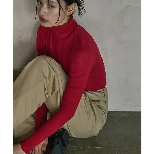 【マージュール/marjour】のSHEER TURTLE KNIT(24AW) インテリア・キッズ・メンズ・レディースファッション・服の通販 founy(ファニー) 　ファッション　Fashion　レディースファッション　Fashion for Women　トップス・カットソー　Cut & Sew Tops　ニット　Knit Tops & Sweaters　インナー　Innerwear　スウェット / スエット　Sweatshirt, Sweatwear　ストレッチ　Stretch, Stretchy Fabric　とろみ　Fluid, Flowy Fabric　フィット　Fit, Slim Fit　ロング　Long, Long-Length　おすすめ　Recommended / Our Picks　夏　Summer　2024年　2024　2024-2025秋冬・A/W　Autumn/Winter 2024–25 AW24–25　RED|ID: prp329100004943022 ipo3291000000037100887