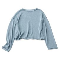 【トゥエルブクローゼット/12closet】の【福田麻琴さんコラボ】【洗える】ペーパーシアーニット 大人の最旬トレンドファッション＆コーディネート founy(ファウニー) ファッションモデル・俳優・女優 Models 女性 Women 福田麻琴 Fukuda Makoto ファッション Fashion レディースファッション Fashion for Women トップス・カットソー Cut & Sew Tops ニット Knit Tops & Sweaters コラボ Collaboration, Collab シアー Sheer, See-Through トレンド Trend, Trending Now フォルム Silhouette, Form ボックス Boxy, Box Shape ロールアップ Roll-Up, Cuffed Hem 洗える Machine Washable |ID:prp329100004943023