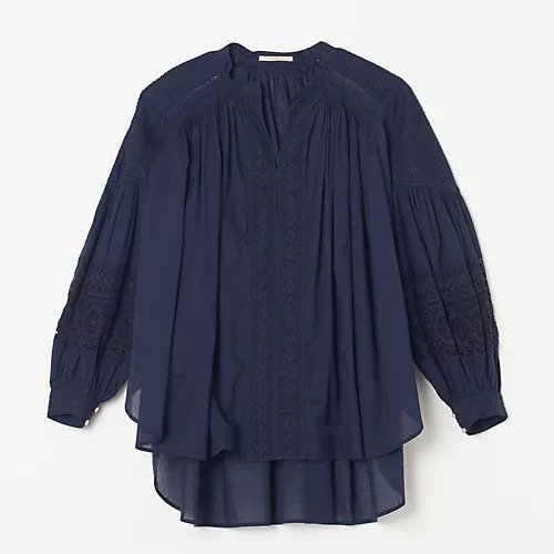 【ヌキテパ/NE QUITTEZ PAS】のCOTTON VOILE LACE & PIN TUCK BLOUSE インテリア・キッズ・メンズ・レディースファッション・服の通販 founy(ファウニー) https://founy.com/ ファッション Fashion レディースファッション Fashion for Women スリーブ Sleeve, Long Sleeve / Short Sleeve デニム Denim, Jeans Material フレンチ French, French Style レース Lace, Lace Fabric 夏 Summer 定番 Standard, Basic Item 春 Spring 洗える Machine Washable 長袖 Long Sleeve, Full Sleeve |ID: prp329100004943025 ipo3291000000037253243