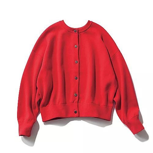 【トゥエルブクローゼット/12closet】の【kazumiさんコラボ】【洗える】コットンカシミヤ2WAYニット インテリア・キッズ・メンズ・レディースファッション・服の通販 founy(ファニー) 　ファッション　Fashion　レディースファッション　Fashion for Women　トップス・カットソー　Cut & Sew Tops　ニット　Knit Tops & Sweaters　コラボ　Collaboration, Collab　シルバー　Silver, Metallic Silver　ジャカード／ジャガード　Jacquard, Woven Pattern　スウェット / スエット　Sweatshirt, Sweatwear　ダブル　Double, Double-Breasted　ボーダー　Border, Stripe　メタル　Metal, Metal Parts　洗える　Machine Washable　レッド|ID: prp329100004943028 ipo3291000000037100916