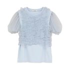 【クラネ/CLANE】のTULLE VEST LAYERED TOPS 人気、トレンドファッション・服の通販 founy(ファニー) ファッション Fashion レディースファッション Fashion for Women アウター Coat / Outerwear Collection トップス・カットソー Cut & Sew Tops ベスト&ジレ / 重ね着スタイル Vests & Gilets カーディガン Cardigan, Knitwear シャーリング Shirring, Ruched ショート Short, Short Length シンプル Simple, Minimal ジャケット Jacket, Outerwear ストレッチ Stretch, Stretchy Fabric スリーブ Sleeve, Long Sleeve / Short Sleeve チュール Tulip, Tulip Motif ドッキング Docking, Mixed Material 人気 Popular, Best Seller バランス Balance, Style Balance フェイス Face, Facial Design ベスト Vest, Waistcoat ランダム Random, Irregular エレガント 上品 Elegant thumbnail BLUE|ID: prp329100004949071 ipo3291000000037137737