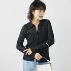 【ノーリーズ/NOLLEY'S】のウォッシャブル襟付きレースカーディガン ブラック|ID: prp329100004949168 ipo3291000000037253052