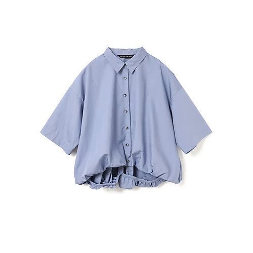 【ミズイロ インド/mizuiro ind】のhalf slv ballon shirt インテリア・キッズ・メンズ・レディースファッション・服の通販 founy(ファニー) 　ファッション　Fashion　レディースファッション　Fashion for Women　トップス・カットソー　Cut & Sew Tops　シャツ・ブラウス・オフィスカジュアル　Elegant Blouses & Button-Ups　ギンガム　Gingham, Gingham Fabric　シンプル　Simple, Minimal　ストライプ　Stripe, Striped Pattern　チェック　Check, Plaid, Tartan　バランス　Balance, Style Balance　バルーン　Balloon, Balloon Silhouette　ベーシック　Basic, Essential　ボトム　Bottoms, Lower Wear　人気　Popular, Best Seller　今季　This Season, Current Season　無地　Plain, Solid Color　ライトブルー|ID: prp329100004949172 ipo3291000000037138578