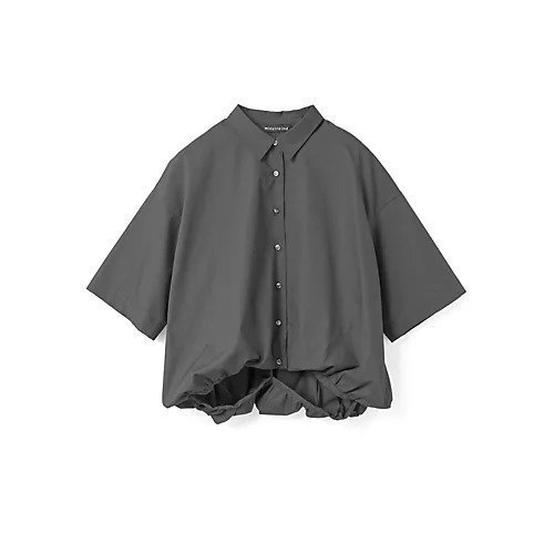 【ミズイロ インド/mizuiro ind】のhalf slv ballon shirt インテリア・キッズ・メンズ・レディースファッション・服の通販 founy(ファニー) 　ファッション　Fashion　レディースファッション　Fashion for Women　トップス・カットソー　Cut & Sew Tops　シャツ・ブラウス・オフィスカジュアル　Elegant Blouses & Button-Ups　ギンガム　Gingham, Gingham Fabric　シンプル　Simple, Minimal　ストライプ　Stripe, Striped Pattern　チェック　Check, Plaid, Tartan　バランス　Balance, Style Balance　バルーン　Balloon, Balloon Silhouette　ベーシック　Basic, Essential　ボトム　Bottoms, Lower Wear　人気　Popular, Best Seller　今季　This Season, Current Season　無地　Plain, Solid Color　チャコールグレー|ID: prp329100004949172 ipo3291000000037138582