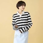 【マディソンブルー/MADISONBLUE】のSLIM FIT RUGBY SHIRT COTTON BORDER SBBLACK|ID: prp329100004949201 ipo3291000000037253584