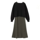 【カデュネ/CADUNE】の【Mariso別注】ニット+ワンピースセット ブラック×カーキ|ID: prp329100004949256 ipo3291000000037240072