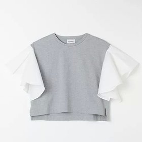【アダワス/ADAWAS】の【HPS別注】袖フリルTシャツ 人気、トレンドファッション・服の通販 founy(ファニー) ファッション Fashion レディースファッション Fashion for Women トップス・カットソー Cut & Sew Tops シャツ・ブラウス・オフィスカジュアル Elegant Blouses & Button-Ups ロングTシャツ・Tシャツ Longline T-Shirts & Tees フリル Frill, Ruffle 別注 Limited Edition, Custom Order 洗える Machine Washable |ID:prp329100004949264