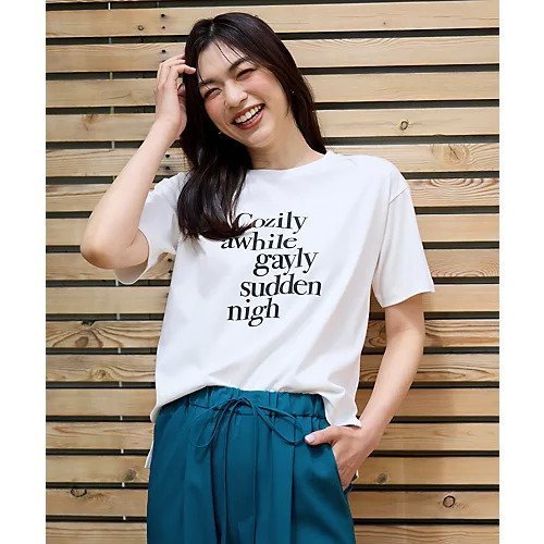 【エニー/ANY】の半袖ロゴTシャツ 人気、トレンドファッション・服の通販 founy(ファニー) 　ファッション　Fashion　レディースファッション　Fashion for Women　トップス・カットソー　Cut & Sew Tops　シャツ・ブラウス・オフィスカジュアル　Elegant Blouses & Button-Ups　ロングTシャツ・Tシャツ　Longline T-Shirts & Tees　インナー　Innerwear　ジャケット　Jacket, Outerwear　フレア　Flare, Flared　プリント　Print, Printed Pattern　プリーツ　Pleats, Pleated　ベーシック　Basic, Essential　半袖　Short Sleeve, Half Sleeve　ロング　Long, Long-Length　夏　Summer　other-2|ID: prp329100004960207 ipo3291000000037215597