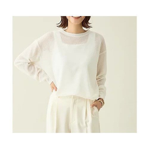 【エニー/ANY】のシアーワッフルロングスリーブTシャツ 人気、トレンドファッション・服の通販 founy(ファニー) 　ファッション　Fashion　レディースファッション　Fashion for Women　トップス・カットソー　Cut & Sew Tops　シャツ・ブラウス・オフィスカジュアル　Elegant Blouses & Button-Ups　ロングTシャツ・Tシャツ　Longline T-Shirts & Tees　おすすめ　Recommended / Our Picks　インナー　Innerwear　シアー　Sheer, See-Through　シンプル　Simple, Minimal　リラックス　Relax, Relaxed Fit　ワッフル　Waffle, Waffle Knit　A/W・秋冬　Autumn/Winter　other-3|ID: prp329100004960211 ipo3291000000037215838