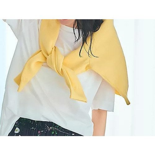 【スローン/SLOANE】の【HPS別注】12G天竺 ダブルフェイス クルーネック カーディガン 人気、トレンドファッション・服の通販 founy(ファニー) 　ファッション　Fashion　レディースファッション　Fashion for Women　トップス・カットソー　Cut & Sew Tops　カーディガン・羽織り　Layered Style Cardigans　イエロー　Yellow　オケージョン　Occasion Wear　カーディガン　Cardigan, Knitwear　スーピマ　Supima, Premium Cotton　ダブル　Double, Double-Breasted　フェイス　Face, Facial Design　フォルム　Silhouette, Form　エレガント 上品　Elegant　別注　Limited Edition, Custom Order　春　Spring　洗える　Machine Washable　other-3|ID: prp329100004960224 ipo3291000000037216129