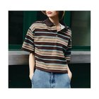 【エニー/ANY】の【POLO BCS別注】マルチカラー短丈ポロシャツ ブラウンボーダー|ID: prp329100004960251 ipo3291000000037216691