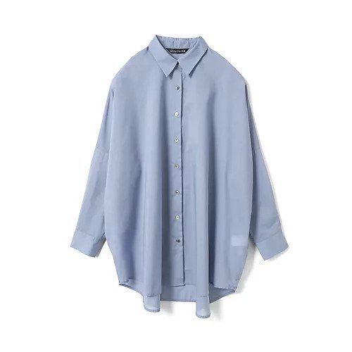 【ミズイロ インド/mizuiro ind】のT/Cシアーワイドシャツ インテリア・キッズ・メンズ・レディースファッション・服の通販 founy(ファニー) 　ファッション　Fashion　レディースファッション　Fashion for Women　トップス・カットソー　Cut & Sew Tops　シャツ・ブラウス・オフィスカジュアル　Elegant Blouses & Button-Ups　シンプル　Simple, Minimal　ベーシック　Basic, Essential　ライトブルー|ID: prp329100004960252 ipo3291000000037216749