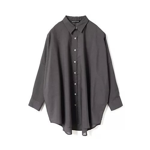 【ミズイロ インド/mizuiro ind】のT/Cシアーワイドシャツ インテリア・キッズ・メンズ・レディースファッション・服の通販 founy(ファニー) 　ファッション　Fashion　レディースファッション　Fashion for Women　トップス・カットソー　Cut & Sew Tops　シャツ・ブラウス・オフィスカジュアル　Elegant Blouses & Button-Ups　シンプル　Simple, Minimal　ベーシック　Basic, Essential　チャコールグレー|ID: prp329100004960252 ipo3291000000037216751