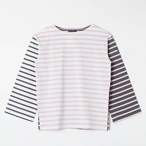 【ルミノア/Le minor】の【HPS別注】JEANNE インテリア・キッズ・メンズ・レディースファッション・服の通販 founy(ファニー) 　ファッション　Fashion　レディースファッション　Fashion for Women　洗える　Machine Washable　ショルダー　Shoulder, Shoulder Strap　ストライプ　Stripe, Striped Pattern　ドロップ　Drop Shoulder, Dropped Style　パープル　Purple, Violet　フィット　Fit, Slim Fit　フロント　Front, Front Design　ベーシック　Basic, Essential　ボーダー　Border, Stripe　別注　Limited Edition, Custom Order　ROSE PINK|ID: prp329100004960265 ipo3291000000037217181