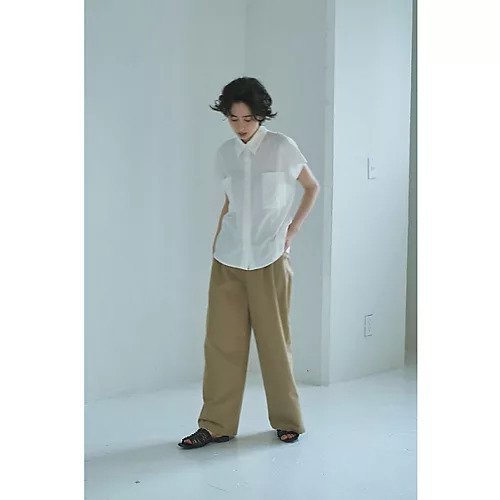 【マージュール/marjour】のNUANCE NYLON SHIRTS 人気、トレンドファッション・服の通販 founy(ファニー) 　ファッション　Fashion　レディースファッション　Fashion for Women　トップス・カットソー　Cut & Sew Tops　シャツ・ブラウス・オフィスカジュアル　Elegant Blouses & Button-Ups　インナー　Innerwear　シンプル　Simple, Minimal　ストレッチ　Stretch, Stretchy Fabric　ダブル　Double, Double-Breasted　フロント　Front, Front Design　ポケット　Pocket, Pocket Detail　リラックス　Relax, Relaxed Fit　エレガント 上品　Elegant　other-3|ID: prp329100004960267 ipo3291000000037217206