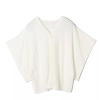 【イーバイエクラ/E by eclat】の【前後2WAY】シルク混ニットカーディガン 大人の最旬トレンドファッション＆コーディネート founy(ファウニー) ファッション Fashion レディースファッション Fashion for Women トップス・カットソー Cut & Sew Tops ニット Knit Tops & Sweaters カーディガン・羽織り Layered Style Cardigans カーディガン Cardigan, Knitwear シルク Silk, 100% Silk ポンチョ Poncho, Cape Style 夏 Summer 洗える Machine Washable |ID:prp329100004960272