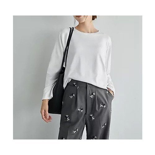 【スタイルデリ/STYLE DELI】のなんかカワイイ長袖シンプルTシャツ インテリア・キッズ・メンズ・レディースファッション・服の通販 founy(ファニー) 　ファッション　Fashion　レディースファッション　Fashion for Women　トップス・カットソー　Cut & Sew Tops　シャツ・ブラウス・オフィスカジュアル　Elegant Blouses & Button-Ups　ロングTシャツ・Tシャツ　Longline T-Shirts & Tees　イエロー　Yellow　インナー　Innerwear　シンプル　Simple, Minimal　ジャケット　Jacket, Outerwear　ストレート　Straight, Straight Cut　スリット　Slit, Slit Detail　とろみ　Fluid, Flowy Fabric　なめらか　Smooth, Silky Texture　長袖　Long Sleeve, Full Sleeve　バランス　Balance, Style Balance　フィット　Fit, Slim Fit　夏　Summer　エレガント 上品　Elegant　ホワイト|ID: prp329100004960290 ipo3291000000037217369