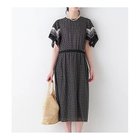 【ヒューマンウーマン/HUMAN WOMAN】のコットンセルロースパネル幾何プリントフレアスリーブワンピース グレー|ID: prp329100004960390 ipo3291000000037253312