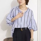 【ノーリーズ/NOLLEY'S】のウォッシャブルドビーストライプブラウス 人気、トレンドファッション・服の通販 founy(ファニー) ファッション Fashion レディースファッション Fashion for Women トップス・カットソー Cut & Sew Tops シャツ・ブラウス・オフィスカジュアル Elegant Blouses & Button-Ups 2026年 2026 2026春夏・S/S Spring/Summer 2026 SS26 ストライプ Stripe, Striped Pattern スリーブ Sleeve, Long Sleeve / Short Sleeve フレア Flare, Flared thumbnail ブルー系3|ID: prp329100004960397 ipo3291000000037218083