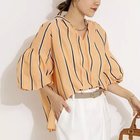 【ノーリーズ/NOLLEY'S】のウォッシャブルドビーストライプブラウス 人気、トレンドファッション・服の通販 founy(ファニー) ファッション Fashion レディースファッション Fashion for Women トップス・カットソー Cut & Sew Tops シャツ・ブラウス・オフィスカジュアル Elegant Blouses & Button-Ups 2026年 2026 2026春夏・S/S Spring/Summer 2026 SS26 ストライプ Stripe, Striped Pattern スリーブ Sleeve, Long Sleeve / Short Sleeve フレア Flare, Flared thumbnail イエロー系3|ID: prp329100004960397 ipo3291000000037218085