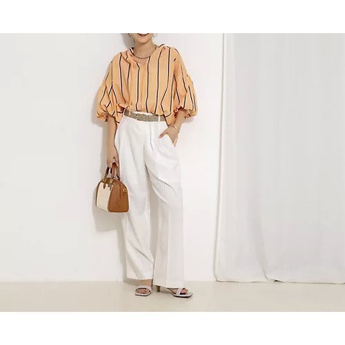 【ノーリーズ/NOLLEY'S】のウォッシャブルドビーストライプブラウス 人気、トレンドファッション・服の通販 founy(ファニー) 　ファッション　Fashion　レディースファッション　Fashion for Women　トップス・カットソー　Cut & Sew Tops　シャツ・ブラウス・オフィスカジュアル　Elegant Blouses & Button-Ups　2026年　2026　2026春夏・S/S　Spring/Summer 2026 SS26　ストライプ　Stripe, Striped Pattern　スリーブ　Sleeve, Long Sleeve / Short Sleeve　フレア　Flare, Flared　other-2|ID: prp329100004960397 ipo3291000000037218086