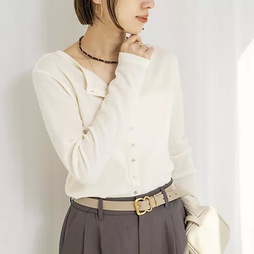 【ノーリーズ/NOLLEY'S】のウォッシャブルナチュラルテレコ2WAYカーデ インテリア・キッズ・メンズ・レディースファッション・服の通販 founy(ファニー) 　ファッション　Fashion　レディースファッション　Fashion for Women　2026年　2026　2026春夏・S/S　Spring/Summer 2026 SS26　カーディガン　Cardigan, Knitwear　テレコ　Ribbed, Rib Stitch　フロント　Front, Front Design　ロング　Long, Long-Length　エレガント 上品　Elegant　春　Spring　秋　Autumn　エクリュ|ID: prp329100004960401 ipo3291000000037218130