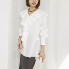 【ノーリーズ/NOLLEY'S】のウォッシャブルラッフルカラーブラウス 人気、トレンドファッション・服の通販 founy(ファニー) ファッション Fashion レディースファッション Fashion for Women トップス・カットソー Cut & Sew Tops シャツ・ブラウス・オフィスカジュアル Elegant Blouses & Button-Ups 2026年 2026 2026春夏・S/S Spring/Summer 2026 SS26 フリル Frill, Ruffle ラッフル Ruffle, Frill ロング Long, Long-Length 夏 Summer 羽織 Haori, Light Jacket thumbnail ホワイト|ID: prp329100004960402 ipo3291000000037218135
