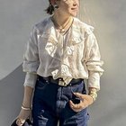 【ノーリーズ/NOLLEY'S】のウォッシャブルラッフルカラーブラウス 人気、トレンドファッション・服の通販 founy(ファニー) ファッション Fashion レディースファッション Fashion for Women トップス・カットソー Cut & Sew Tops シャツ・ブラウス・オフィスカジュアル Elegant Blouses & Button-Ups 2026年 2026 2026春夏・S/S Spring/Summer 2026 SS26 フリル Frill, Ruffle ラッフル Ruffle, Frill ロング Long, Long-Length 夏 Summer 羽織 Haori, Light Jacket thumbnail ホワイト系2|ID: prp329100004960402 ipo3291000000037218136