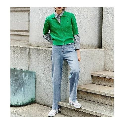 【エニー/ANY】の【POLO BCS別注】ケーブルニットポロ 人気、トレンドファッション・服の通販 founy(ファニー) 　ファッション　Fashion　レディースファッション　Fashion for Women　トップス・カットソー　Cut & Sew Tops　ニット　Knit Tops & Sweaters　アクリル　Acrylic Material　キャップ　Cap, Baseball Cap　コレクション　Collection, Seasonal Line　コンパクト　Compact, Small Size　バランス　Balance, Style Balance　バンダナ　Bandana, Head Scarf　ポロシャツ　Polo Shirt, Collared Tee　別注　Limited Edition, Custom Order　半袖　Short Sleeve, Half Sleeve　羽織　Haori, Light Jacket　エレガント 上品　Elegant　other-3|ID: prp329100004960403 ipo3291000000037218150