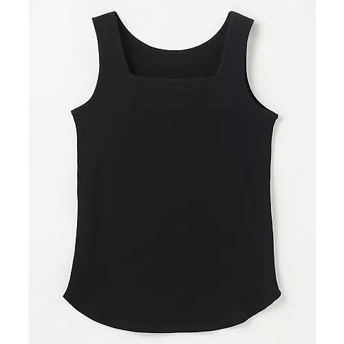 【エニー/ANY】の2WAYネックタンクトップ インテリア・キッズ・メンズ・レディースファッション・服の通販 founy(ファニー) 　ファッション　Fashion　レディースファッション　Fashion for Women　インナー　Innerwear　抗菌　Antibacterial, Bacteria-Resistant　サロペット　Overalls, Salopette　ジャケット　Jacket, Outerwear　スクエア　Square, Square Shape　タンク　Tank Top, Sleeveless Top　テレコ　Ribbed, Rib Stitch　ブラック|ID: prp329100004960404 ipo3291000000037218154