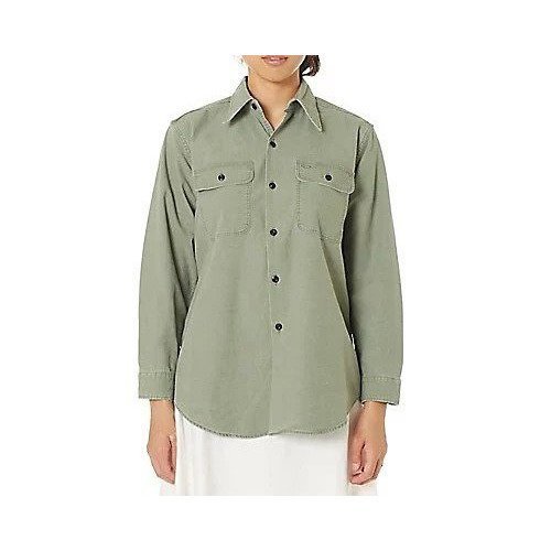 【マディソンブルー/MADISONBLUE】のHAMPTON SHIRT BACK SATIN インテリア・キッズ・メンズ・レディースファッション・服の通販 founy(ファニー) 　ファッション　Fashion　レディースファッション　Fashion for Women　トップス・カットソー　Cut & Sew Tops　シャツ・ブラウス・オフィスカジュアル　Elegant Blouses & Button-Ups　サテン　Satin, Glossy Fabric　パッチ　Patch, Appliqué　フラップ　Flap, Flap Pocket　ポケット　Pocket, Pocket Detail　ワーク　Workwear, Utility Style　洗える　Machine Washable　KHAKI|ID: prp329100004960412 ipo3291000000037218200