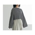 【マージュール/marjour】のBORDER SHORT OVER TEE BLACK×IVORY|ID: prp329100004960413 ipo3291000000037245504