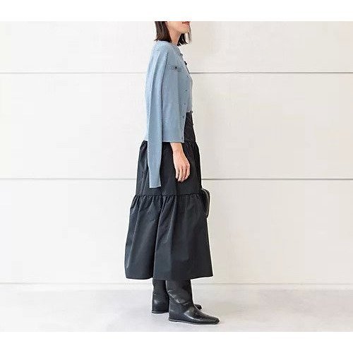 【エムセブンデイズ/M7days】のラメリブクルーネックニット 人気、トレンドファッション・服の通販 founy(ファニー) 　ファッション　Fashion　レディースファッション　Fashion for Women　トップス・カットソー　Cut & Sew Tops　ニット　Knit Tops & Sweaters　カーディガン　Cardigan, Knitwear　シルバー　Silver, Metallic Silver　シンプル　Simple, Minimal　バランス　Balance, Style Balance　フィット　Fit, Slim Fit　ボトム　Bottoms, Lower Wear　リブニット　Rib Knit, Ribbed Knit　ワイドリブ　Wide Rib, Wide Ribbed Knit　エレガント 上品　Elegant　other-3|ID: prp329100004960431 ipo3291000000037218306