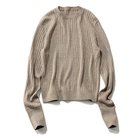 【エムセブンデイズ/M7days】のラメリブクルーネックニット ベージュ|ID: prp329100004960431 ipo3291000000037245762
