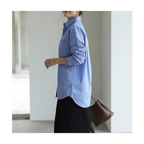 【スタイルデリ/STYLE DELI】のシワFREEベーシックシャツ 人気、トレンドファッション・服の通販 founy(ファニー) 　ファッション　Fashion　レディースファッション　Fashion for Women　トップス・カットソー　Cut & Sew Tops　シャツ・ブラウス・オフィスカジュアル　Elegant Blouses & Button-Ups　シンプル　Simple, Minimal　ストライプ　Stripe, Striped Pattern　タイプライター　Typewriter Fabric, Crisp Cotton　フォルム　Silhouette, Form　フロント　Front, Front Design　ベーシック　Basic, Essential　ポケット　Pocket, Pocket Detail　無地　Plain, Solid Color　夏　Summer　other-3|ID: prp329100004960438 ipo3291000000037218353