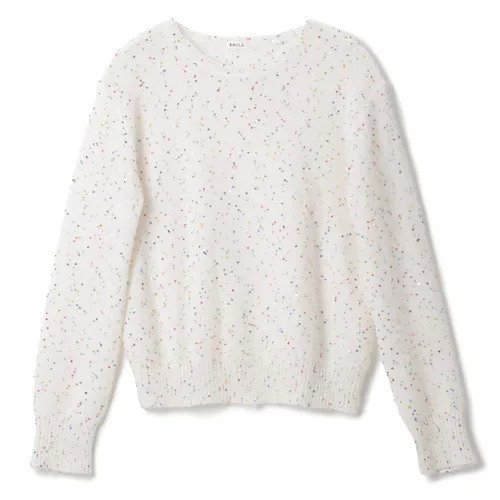 【ブリル/BRILL】の【HPS別注】スパンコールモヘアプルオーバー インテリア・キッズ・メンズ・レディースファッション・服の通販 founy(ファニー) 　ファッション　Fashion　レディースファッション　Fashion for Women　トップス・カットソー　Cut & Sew Tops　カジュアルプルオーバー・ニットトップス　Pullovers & Knit Tops / Casual Pullovers　イタリア　Italy　ギャザー　Gathered, Ruffled　クラシカル　Classical, Vintage-Inspired　コンパクト　Compact, Small Size　今季　This Season, Current Season　シルク　Silk, 100% Silk　スパンコール　Sequins, Sequin Embellishment　スペシャル　Special, Limited Edition　デコルテ　Décolleté, Neckline　デニム　Denim, Jeans Material　人気　Popular, Best Seller　バランス　Balance, Style Balance　パウダー　Powder, Soft Tone　フェイス　Face, Facial Design　別注　Limited Edition, Custom Order　ラウンド　Round, Round Neck　冬　Winter / This Winter　おすすめ　Recommended / Our Picks　ホリデーシーズン　Holiday Season　ビジネス 仕事 通勤　Business / Work / Commuting　ホワイト|ID: prp329100004960446 ipo3291000000037218424