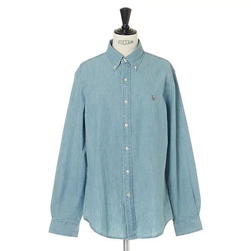 【ポロラルフローレン/POLO RALPH LAUREN】のカスタムフィット ボタンダウン シャツ インテリア・キッズ・メンズ・レディースファッション・服の通販 founy(ファウニー) https://founy.com/ ファッション Fashion レディースファッション Fashion for Women トップス・カットソー Cut & Sew Tops シャツ・ブラウス・オフィスカジュアル Elegant Blouses & Button-Ups アイビー Ivy Pattern シャンブレー Chambray, Denim-Like Fabric ダウン Down, Puffer フィット Fit, Slim Fit 定番 Standard, Basic Item 洗える Machine Washable |ID: prp329100004960461 ipo3291000000037246275
