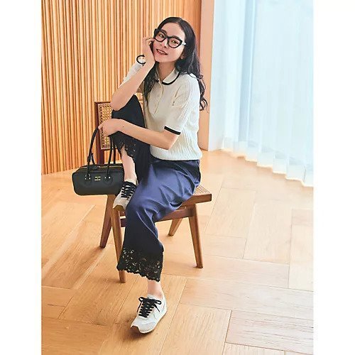 【スローン/SLOANE】の12Gワイドリブ コットン シルク バイカラー半袖丸襟ポロ 人気、トレンドファッション・服の通販 founy(ファニー) 　ファッション　Fashion　レディースファッション　Fashion for Women　トップス・カットソー　Cut & Sew Tops　シルク　Silk, 100% Silk　フェミニン　Feminine, Girly　ワイドリブ　Wide Rib, Wide Ribbed Knit　半袖　Short Sleeve, Half Sleeve　other-2|ID: prp329100004960462 ipo3291000000037218530