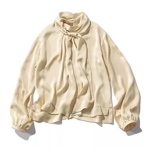 【エムセブンデイズ/M7days】の2WAY艶ボウタイブラウス 人気、トレンドファッション・服の通販 founy(ファニー) 　ファッション　Fashion　レディースファッション　Fashion for Women　トップス・カットソー　Cut & Sew Tops　シャツ・ブラウス・オフィスカジュアル　Elegant Blouses & Button-Ups　とろみ　Fluid, Flowy Fabric　なめらか　Smooth, Silky Texture　イエロー　Yellow　エレガント 上品　Elegant　サテン　Satin, Glossy Fabric　シルク　Silk, 100% Silk　シンプル　Simple, Minimal　ドレープ　Drape, Draping Fabric　パール　Pearl, Pearl Accent　リボン　Ribbon, Bow　洗える　Machine Washable　 other-1|ID: prp329100004960477 ipo3291000000037218628