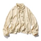 【エムセブンデイズ/M7days】の2WAY艶ボウタイブラウス 人気、トレンドファッション・服の通販 founy(ファニー) ファッション Fashion レディースファッション Fashion for Women トップス・カットソー Cut & Sew Tops シャツ・ブラウス・オフィスカジュアル Elegant Blouses & Button-Ups とろみ Fluid, Flowy Fabric なめらか Smooth, Silky Texture イエロー Yellow エレガント 上品 Elegant サテン Satin, Glossy Fabric シルク Silk, 100% Silk シンプル Simple, Minimal ドレープ Drape, Draping Fabric パール Pearl, Pearl Accent リボン Ribbon, Bow 洗える Machine Washable thumbnail ライトイエロー|ID: prp329100004960477 ipo3291000000037218629