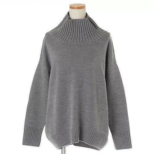 【イーバイエクラ/E by eclat】のボトルネックニット インテリア・キッズ・メンズ・レディースファッション・服の通販 founy(ファニー) 　ファッション　Fashion　レディースファッション　Fashion for Women　トップス・カットソー　Cut & Sew Tops　ニット　Knit Tops & Sweaters　ボトルネック　Bottle Neck, Mock Neck　洗える　Machine Washable　杢グレー2|ID: prp329100004960478 ipo3291000000037218640