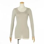 【ドレスハーセルフ/DRESS HERSELF】のシルクリブカットソー ロングスリーブ サンドベージュ|ID: prp329100004960479 ipo3291000000037246513