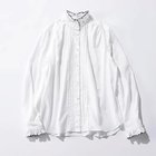 【シンメ/SINME】のスカラエンブロイダリーシャツ ホワイト×ネイビー|ID: prp329100004960481 ipo3291000000037246525