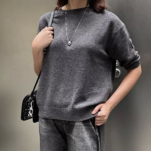 【マディソンブルー/MADISONBLUE】のヴィンテージ風クルーネックニット 人気、トレンドファッション・服の通販 founy(ファニー) 　ファッション　Fashion　レディースファッション　Fashion for Women　トップス・カットソー　Cut & Sew Tops　ニット　Knit Tops & Sweaters　フォルム　Silhouette, Form　ルーズ　Loose, Oversized　ヴィンテージ　Vintage Style　other-3|ID: prp329100004960496 ipo3291000000037218759