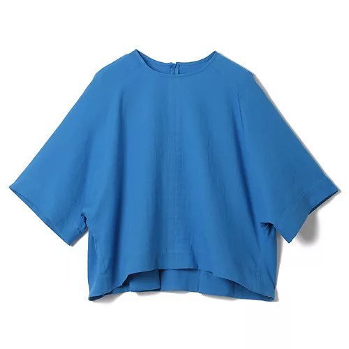 【プレインピープル/PLAIN PEOPLE】のダブルガーゼラグランスリーブブラウス インテリア・キッズ・メンズ・レディースファッション・服の通販 founy(ファニー) 　ファッション　Fashion　レディースファッション　Fashion for Women　トップス・カットソー　Cut & Sew Tops　シャツ・ブラウス・オフィスカジュアル　Elegant Blouses & Button-Ups　スリーブ　Sleeve, Long Sleeve / Short Sleeve　セットアップ　Set-Up, Coordinated Outfit　ダブル　Double, Double-Breasted　フロント　Front, Front Design　ワッシャー　Washer, Crinkled Finish　夏　Summer　洗える　Machine Washable　ブルー|ID: prp329100004960498 ipo3291000000037218764