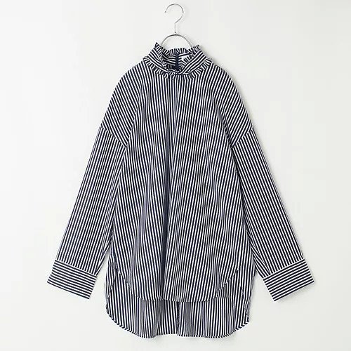 【マイ ウィークネス/MY WEAKNESS】の【ともさかりえさん着用】【洗える】Shaun Shirt/フリルネック プルオーバーシャツ インテリア・キッズ・メンズ・レディースファッション・服の通販 founy(ファウニー) https://founy.com/ ファッション Fashion レディースファッション Fashion for Women トップス・カットソー Cut & Sew Tops シャツ・ブラウス・オフィスカジュアル Elegant Blouses & Button-Ups カジュアルプルオーバー・ニットトップス Pullovers & Knit Tops / Casual Pullovers スタイリッシュ Stylish, Fashionable スタンド Stand Collar, Upright Stand ストライプ Stripe, Striped Pattern フリル Frill, Ruffle 今季 This Season, Current Season 洗える Machine Washable |ID: prp329100004960560 ipo3291000000037246548