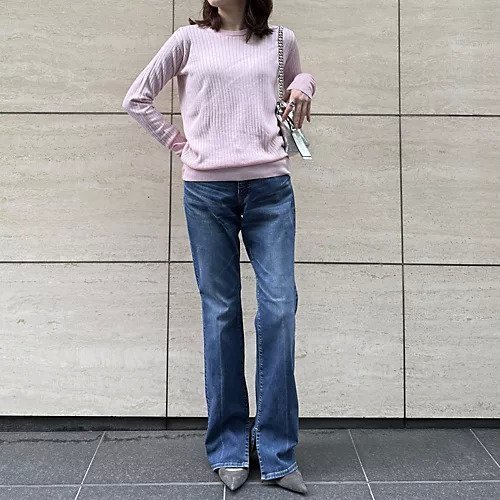 【エクラ/eclat】の【別注】シルクカシミヤクルーネックニット 人気、トレンドファッション・服の通販 founy(ファニー) 　ファッション　Fashion　レディースファッション　Fashion for Women　トップス・カットソー　Cut & Sew Tops　ニット　Knit Tops & Sweaters　シルク　Silk, 100% Silk　フラット　Flat, Flat Shoes　エレガント 上品　Elegant　別注　Limited Edition, Custom Order　洗える　Machine Washable　A/W・秋冬　Autumn/Winter　other-3|ID: prp329100004960587 ipo3291000000037219217