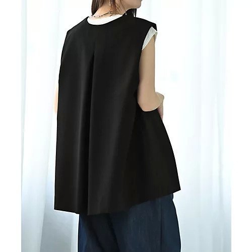 【スタイルデリ/STYLE DELI】の【BLK001】バック背面タックベスト 人気、トレンドファッション・服の通販 founy(ファニー) 　ファッション　Fashion　レディースファッション　Fashion for Women　アウター　Coat / Outerwear Collection　トップス・カットソー　Cut & Sew Tops　ベスト&ジレ / 重ね着スタイル　Vests & Gilets　バッグ　Bags　シンプル　Simple, Minimal　スリット　Slit, Slit Detail　スーツ　Suit, Formalwear　定番　Standard, Basic Item　フォルム　Silhouette, Form　フォーマル　Formal, Dressy　ベスト　Vest, Waistcoat　リラックス　Relax, Relaxed Fit　おすすめ　Recommended / Our Picks　旅行　Travel　エレガント 上品　Elegant　other-2|ID: prp329100004960596 ipo3291000000037219258