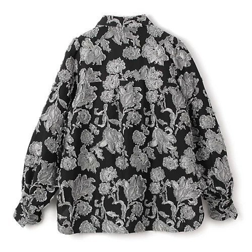 【ペールジュート/Pale Jute】のFlower jacquard shirt 人気、トレンドファッション・服の通販 founy(ファニー) 　ファッション　Fashion　レディースファッション　Fashion for Women　トップス・カットソー　Cut & Sew Tops　シャツ・ブラウス・オフィスカジュアル　Elegant Blouses & Button-Ups　カットジャガード　Cut Jacquard　カフス　Cuff Design　クラシカル　Classical, Vintage-Inspired　コンパクト　Compact, Small Size　シルバー　Silver, Metallic Silver　セットアップ　Set-Up, Coordinated Outfit　ロング　Long, Long-Length　other-2|ID: prp329100004960598 ipo3291000000037219273